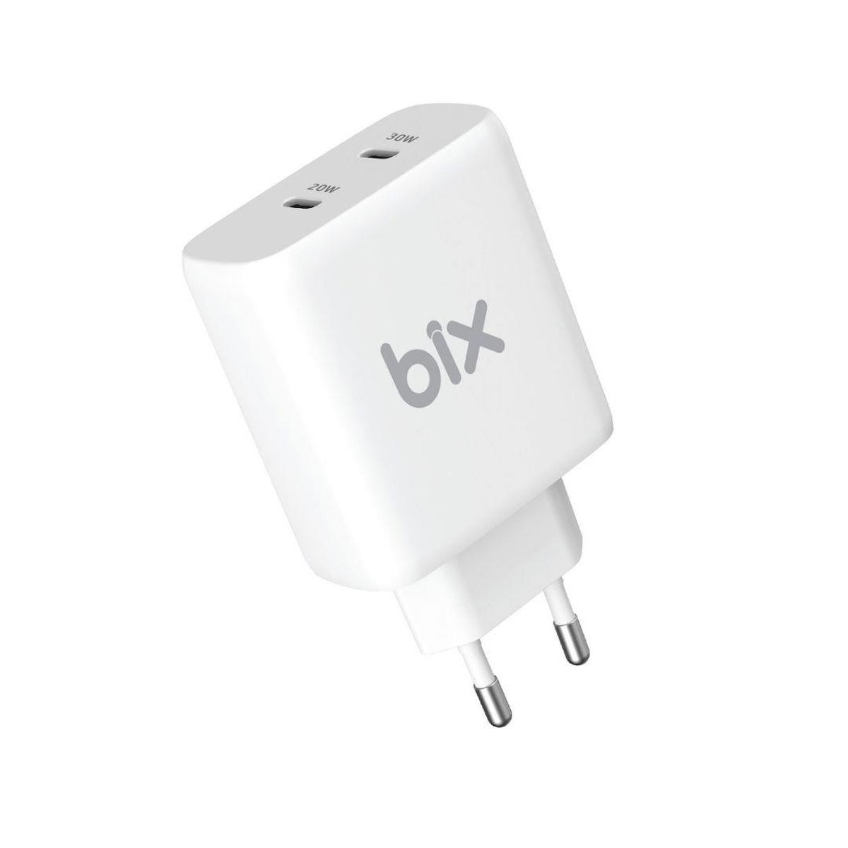 Bix Universal Type-C Kablolu Hızlı Şarj Aleti Beyaz