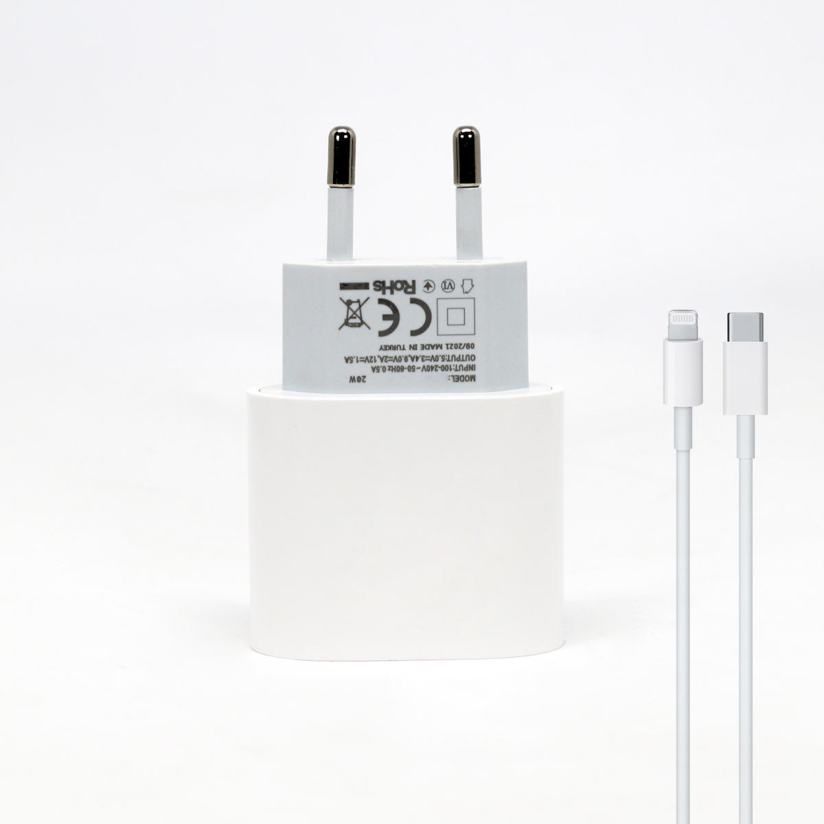 Cayka iPhone Lightning Kablolu 20 W 1.5 Amper Hızlı Şarj Aleti Beyaz