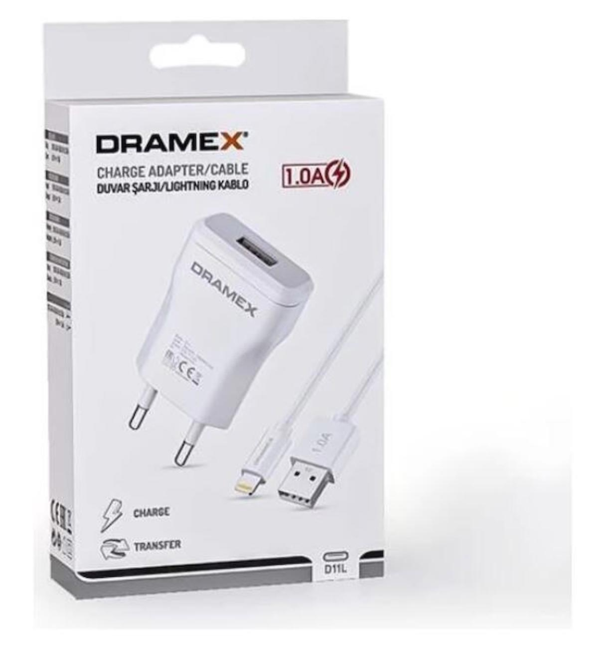 Dramex D11l iPhone Lightning Kablolu Hızlı Şarj Aleti Beyaz