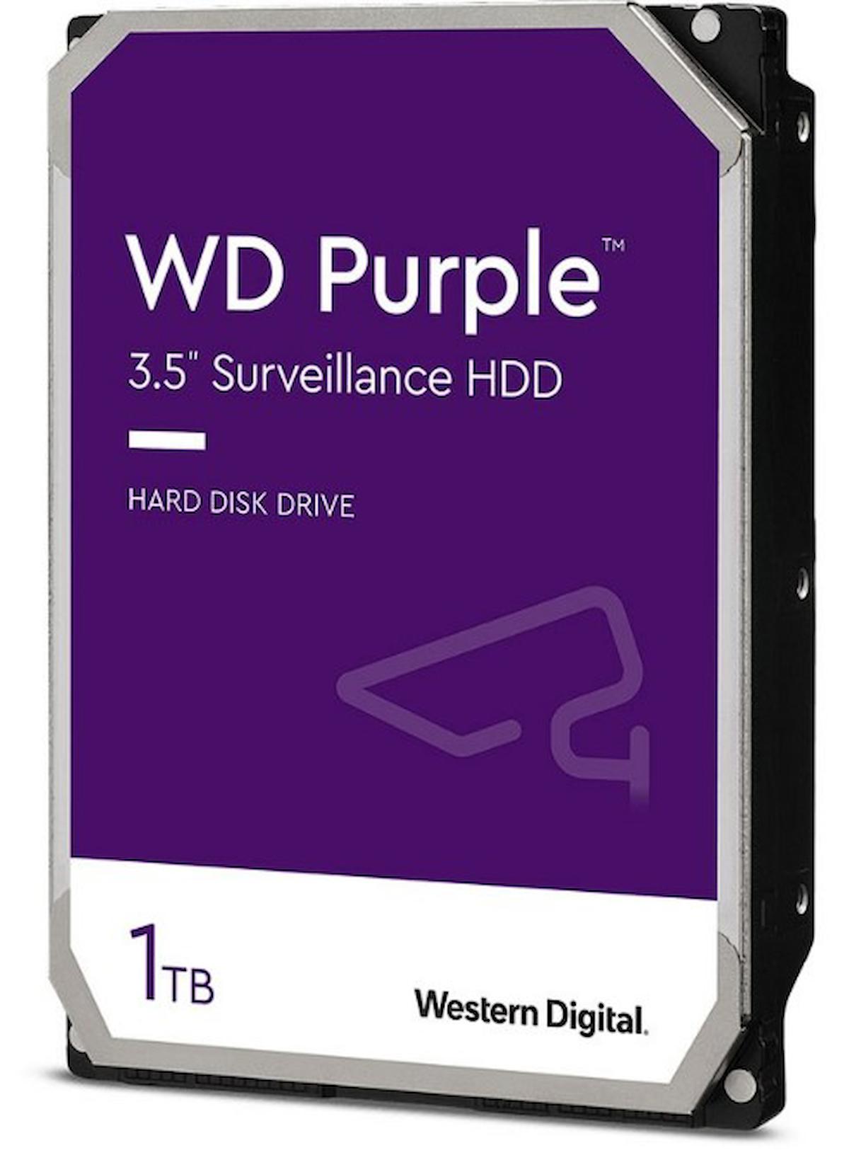 Western Digital WD Purple WD10PURZ 1 TB 3.5 inç 5400 RPM 64 MB SATA 3.0 Güvenlik Kamerası Harddisk