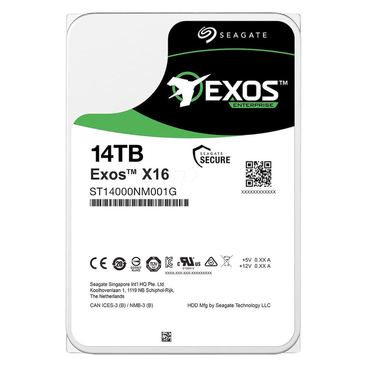 Seagate Exos ST14000NM001G 14 TB 3.5 inç 7200 RPM 256 MB SATA 3.0 PC Harddisk