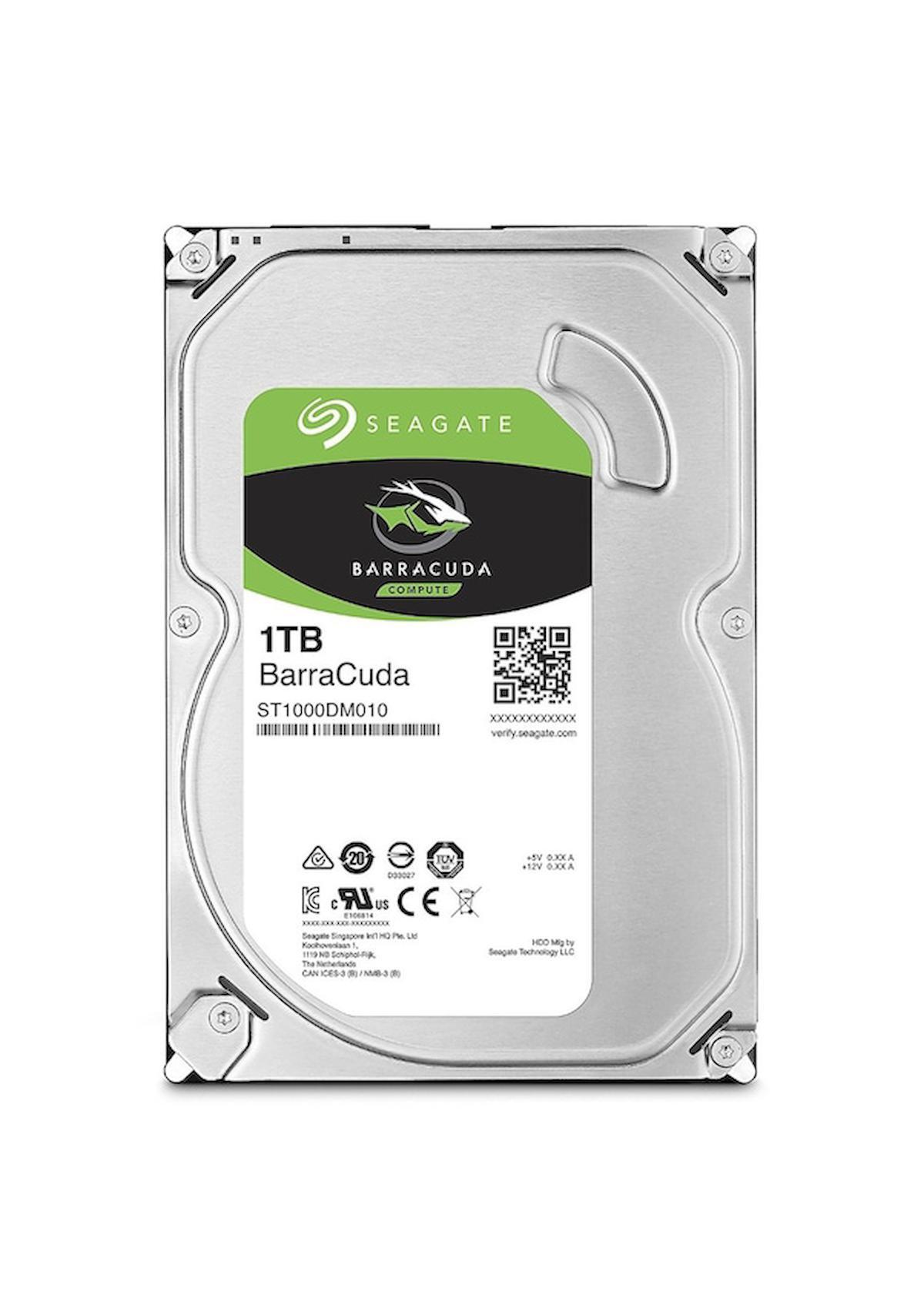 Seagate Barracuda ST1000DM010 1 TB 3.5 inç 7200 RPM 64 MB SATA 3.0 PC Harddisk