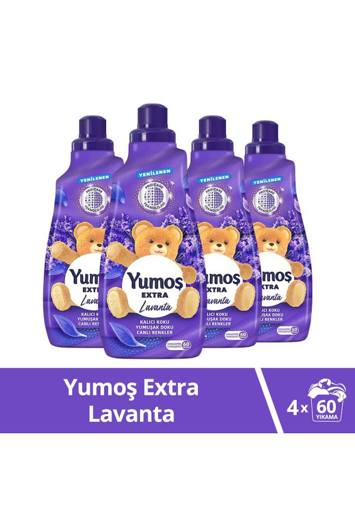 Yumoş Extra Konsantre Lavanta 60 Yıkama Yumuşatıcı 4 x 1.44 lt