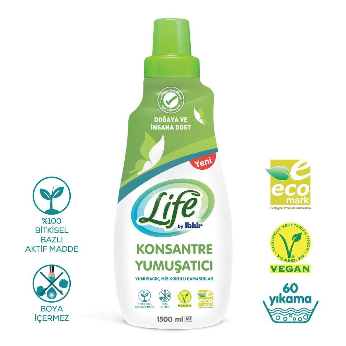 Life By Fakir Konsantre 60 Yıkama Yumuşatıcı 1.5 lt