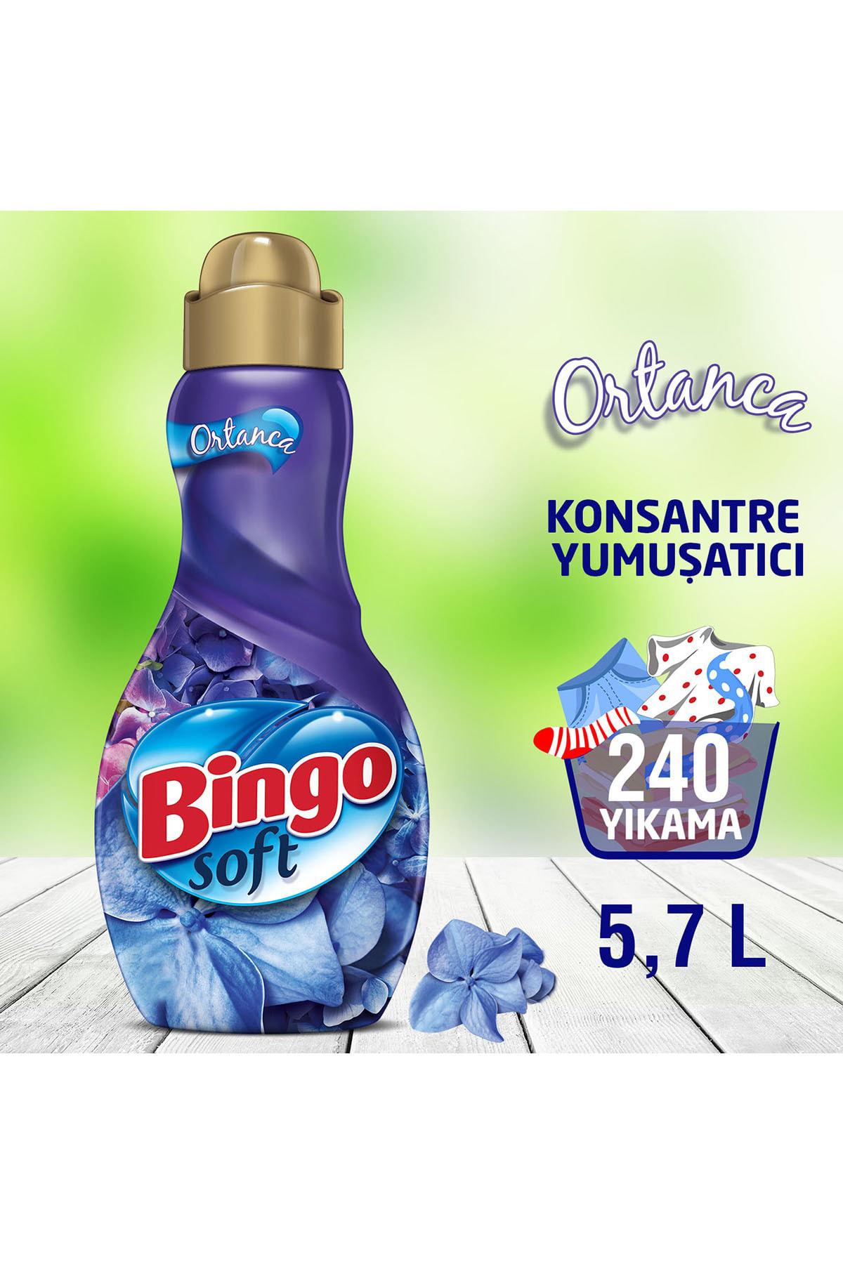 Bingo Soft Konsantre Ortanca 60 Yıkama Yumuşatıcı 4 x 1.44 lt