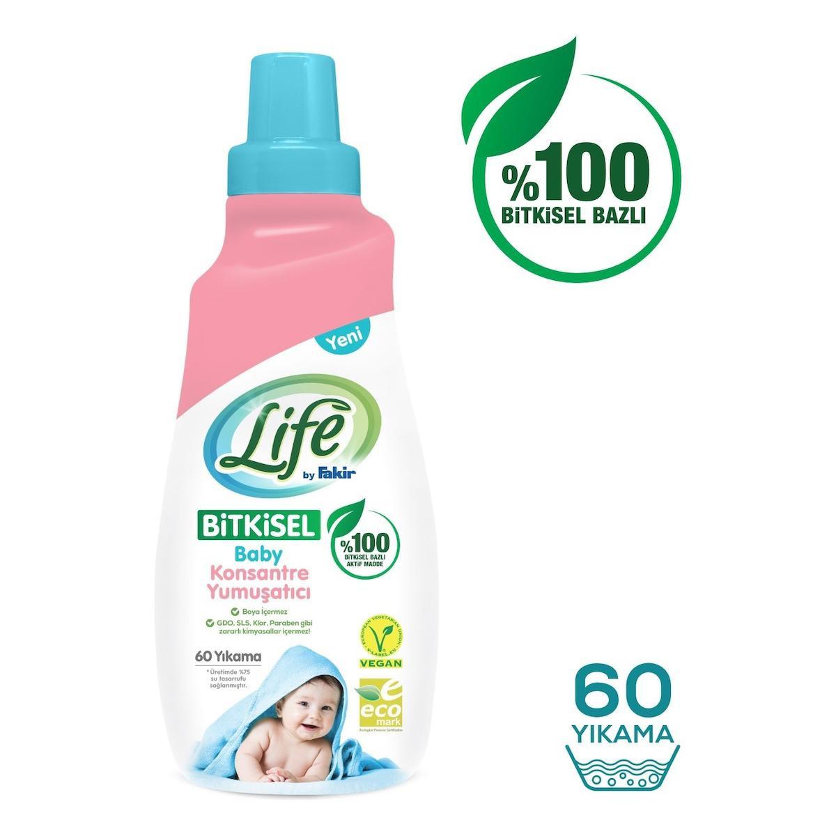 Life By Fakir Konsantre 60 Yıkama Bebek Çamaşır Yumuşatıcı 6 x 1.5 lt