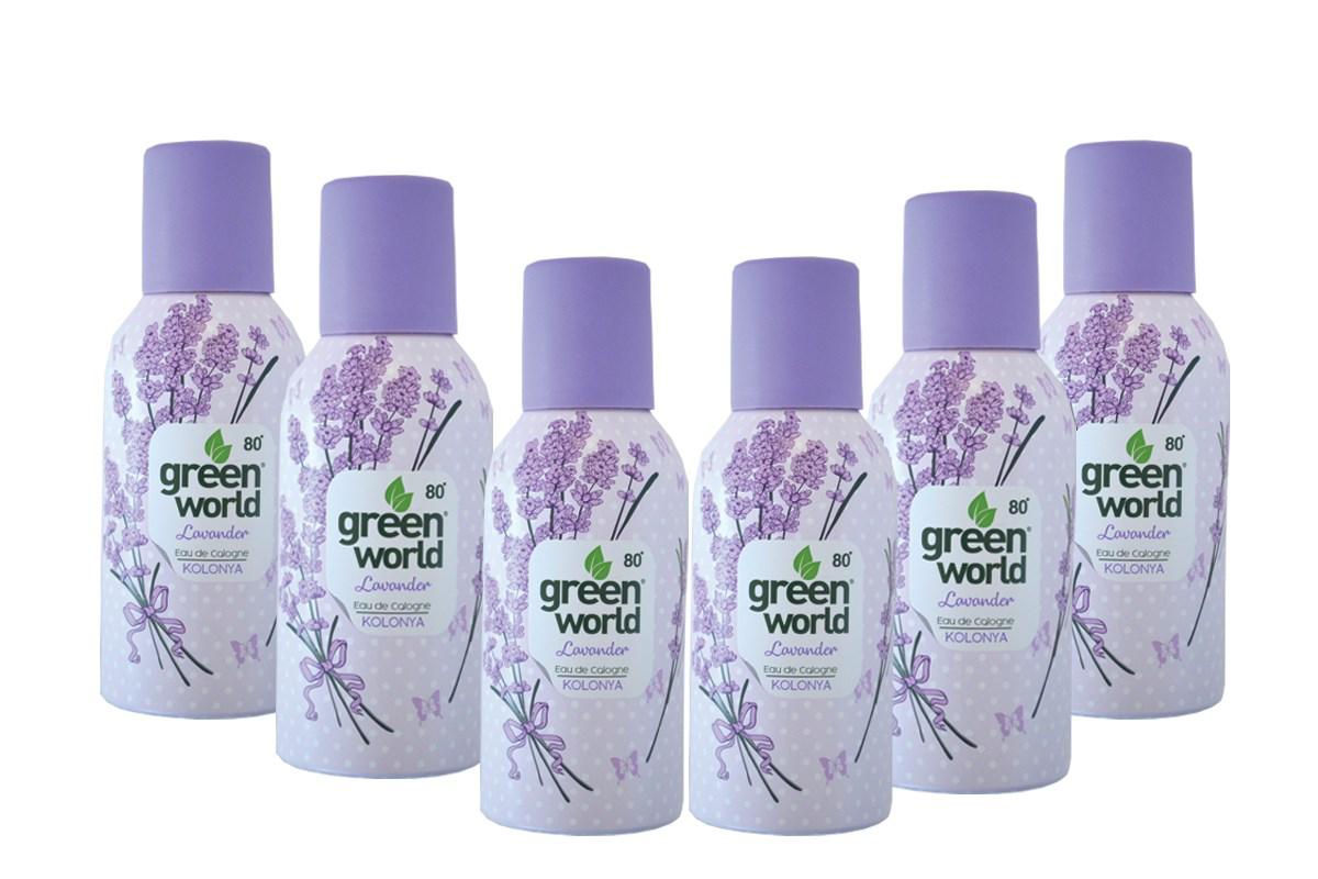 Green World Lavanta Sprey Kolonya 150 ml 6'lı