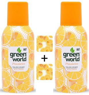 Green World Mandalina Sprey Kolonya 150 ml 2'li