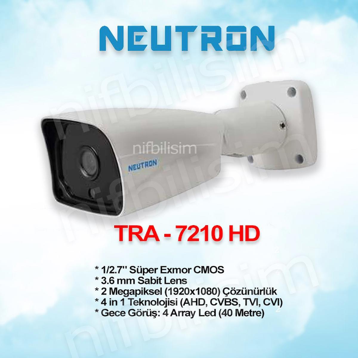 Neutron TRA-7210 Ethernet Sim Kartlı 1 Kameralı 360 Derece Dönen Gece Görüşlü Dış Mekan Kablolu Güvenlik Kamerası