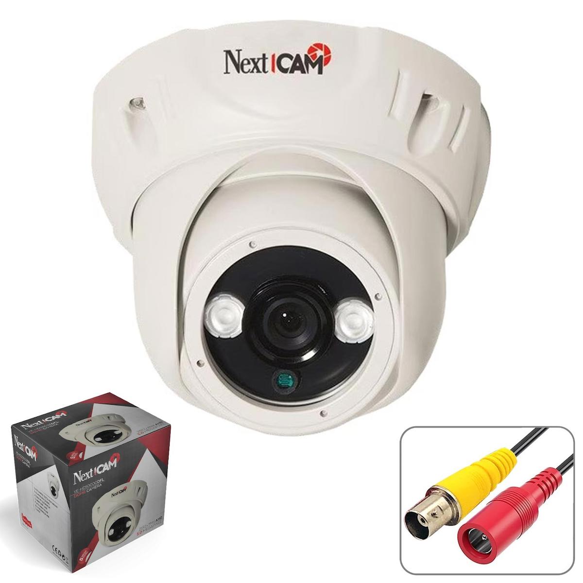 NextCam YE-50000DFL Ethernet Mini 1 Kameralı 360 Derece Dönen Gece Görüşlü Dış Mekan Kablolu Güvenlik Kamerası