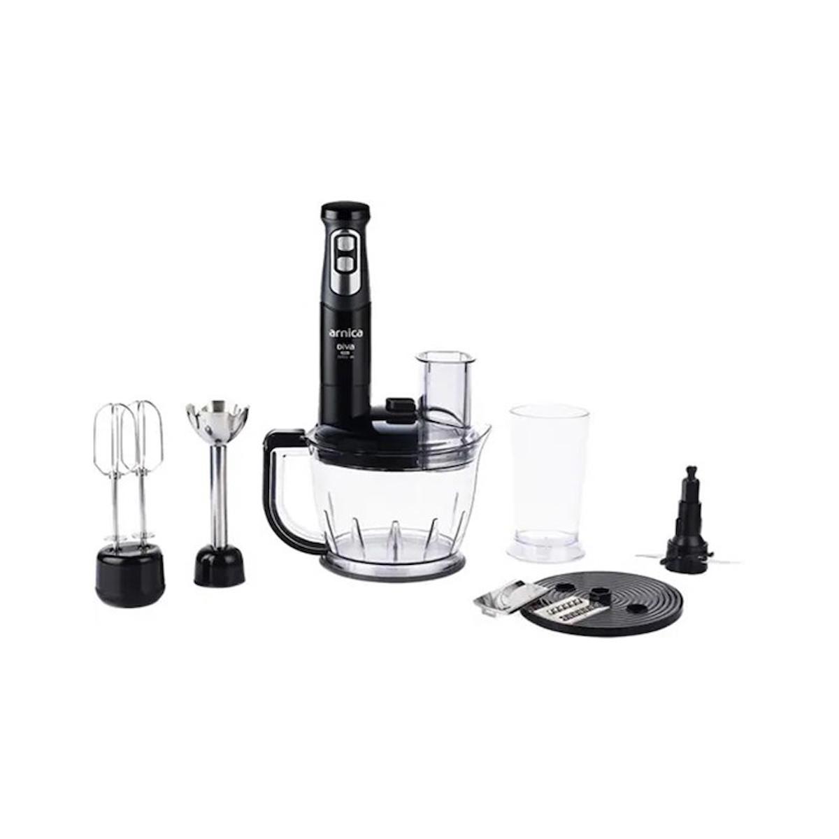 Arnica Gh21595 Diva 1.1 lt Turbolu Çift Bıçaklı El Blender Siyah