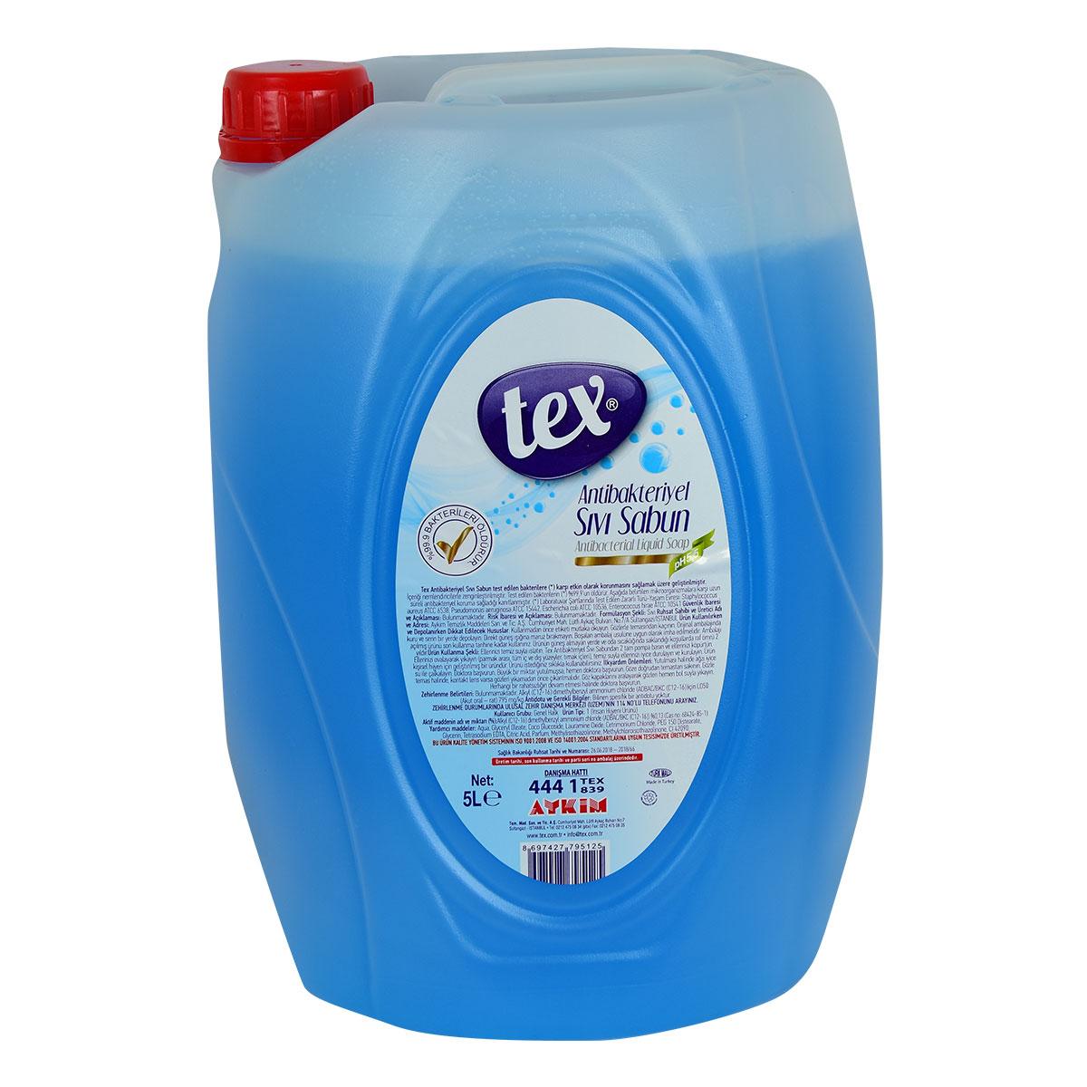 Tex Antibakteriyel Sıvı Sabun 5 lt Tekli