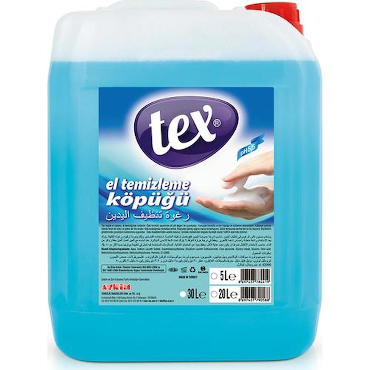 Tex Nemlendiricili Köpük Sıvı Sabun 5 lt Tekli