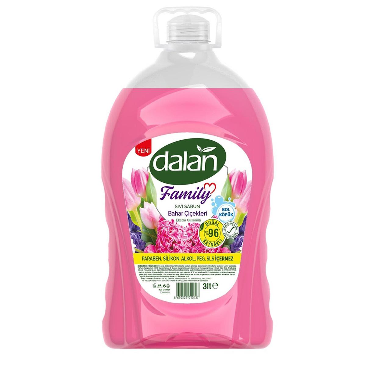 Dalan Bahar Çiçekleri Nemlendiricili Sıvı Sabun 3 lt Tekli