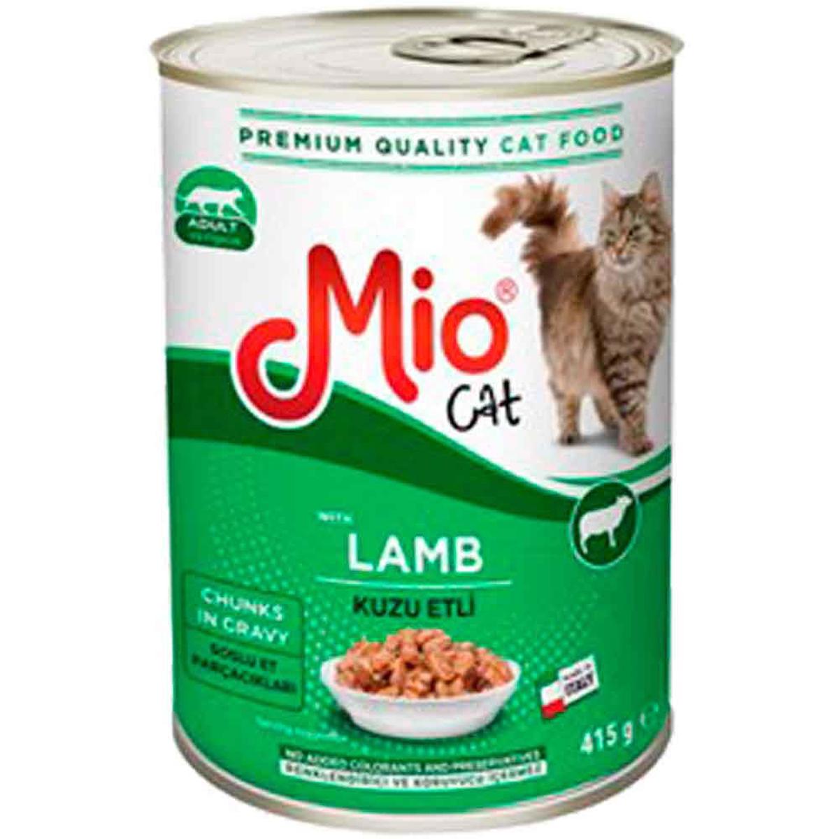 Mio Premium Quality Kuzu Etli Yetişkin Yaş Kedi Maması 415 gr