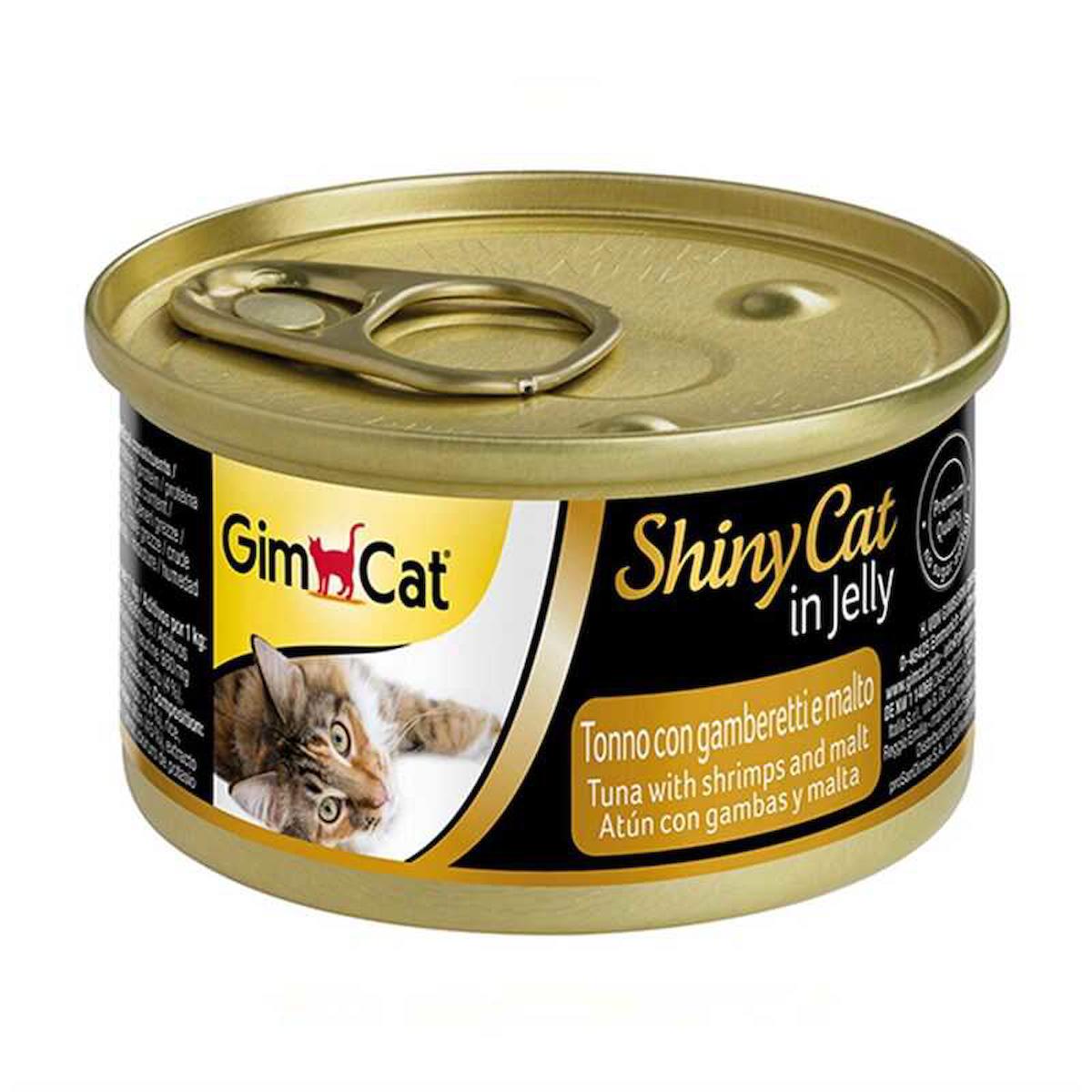 Gimcat Shiny Cat Ton Balıklı ve Karidesli Yetişkin Yaş Kedi Maması 70 gr