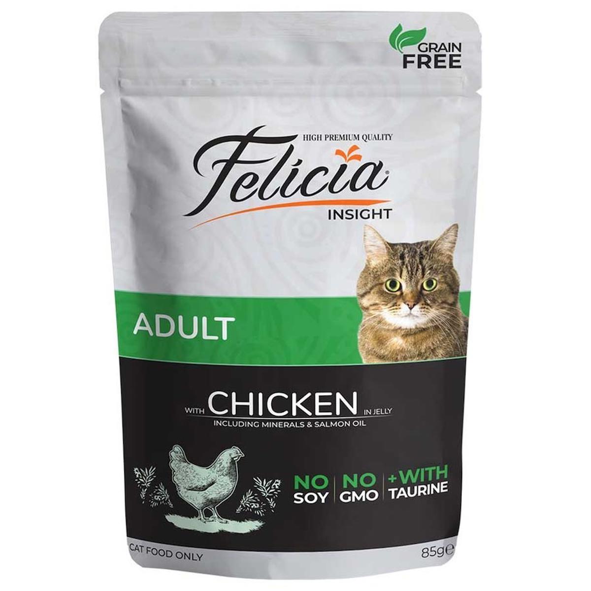 Felicia Insight Tavuklu Yetişkin Yaş Kedi Maması 85 gr