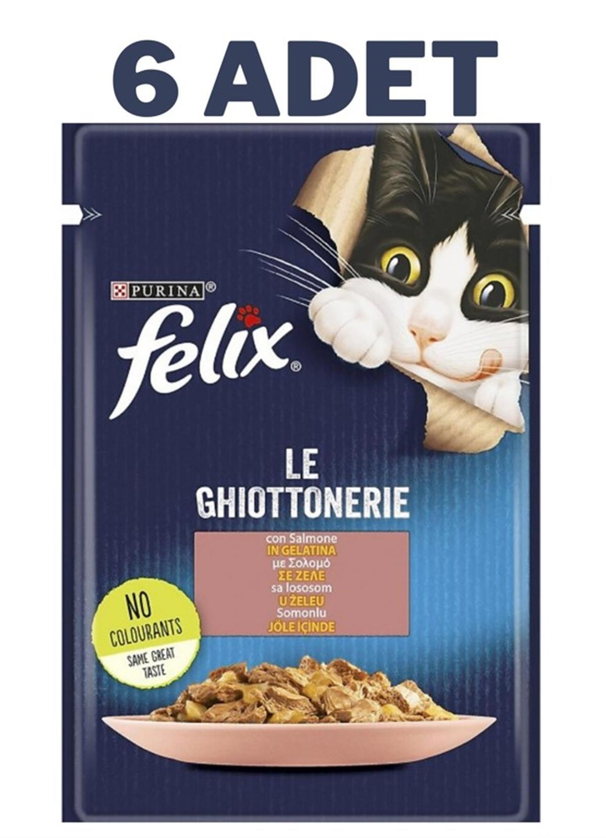Felix Le Ghiottoneire Balıklı Yetişkin Yaş Kedi Maması 6x85 gr