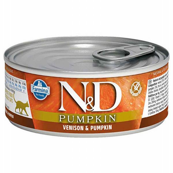 N&D Pumpkin Geyik Etli Yetişkin Yaş Kedi Maması 80 gr