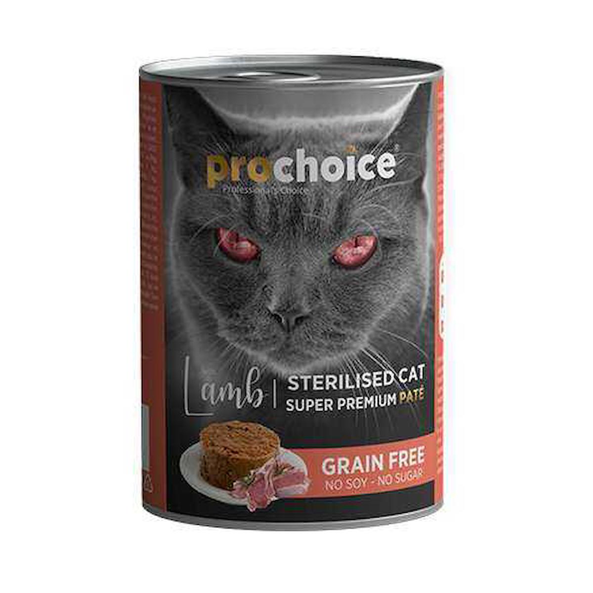 Prochoice Super Premium Kısırlaştırılmış Kuzu Etli Yaş Kedi Maması 400 gr
