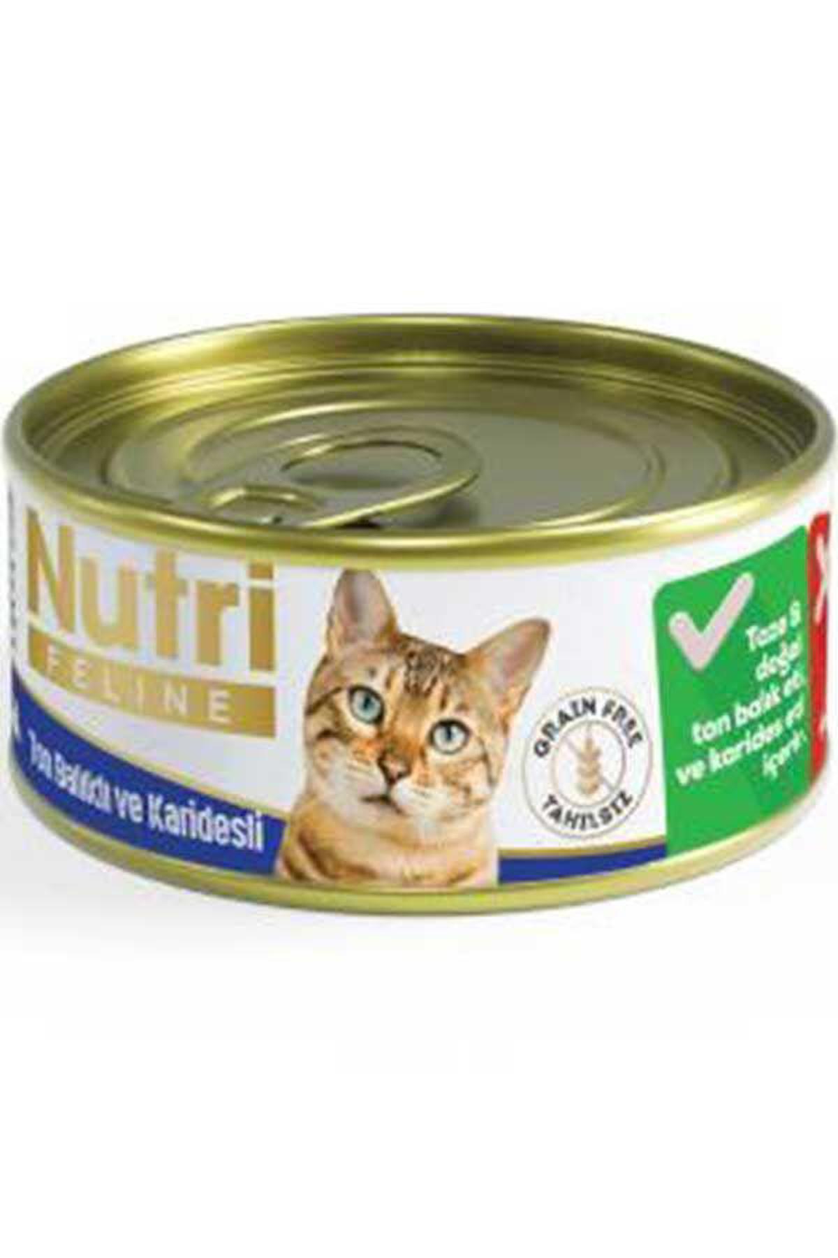 Nutri Feline Grain Free Ton Balıklı ve Karidesli Yetişkin Yaş Kedi Maması 85 gr