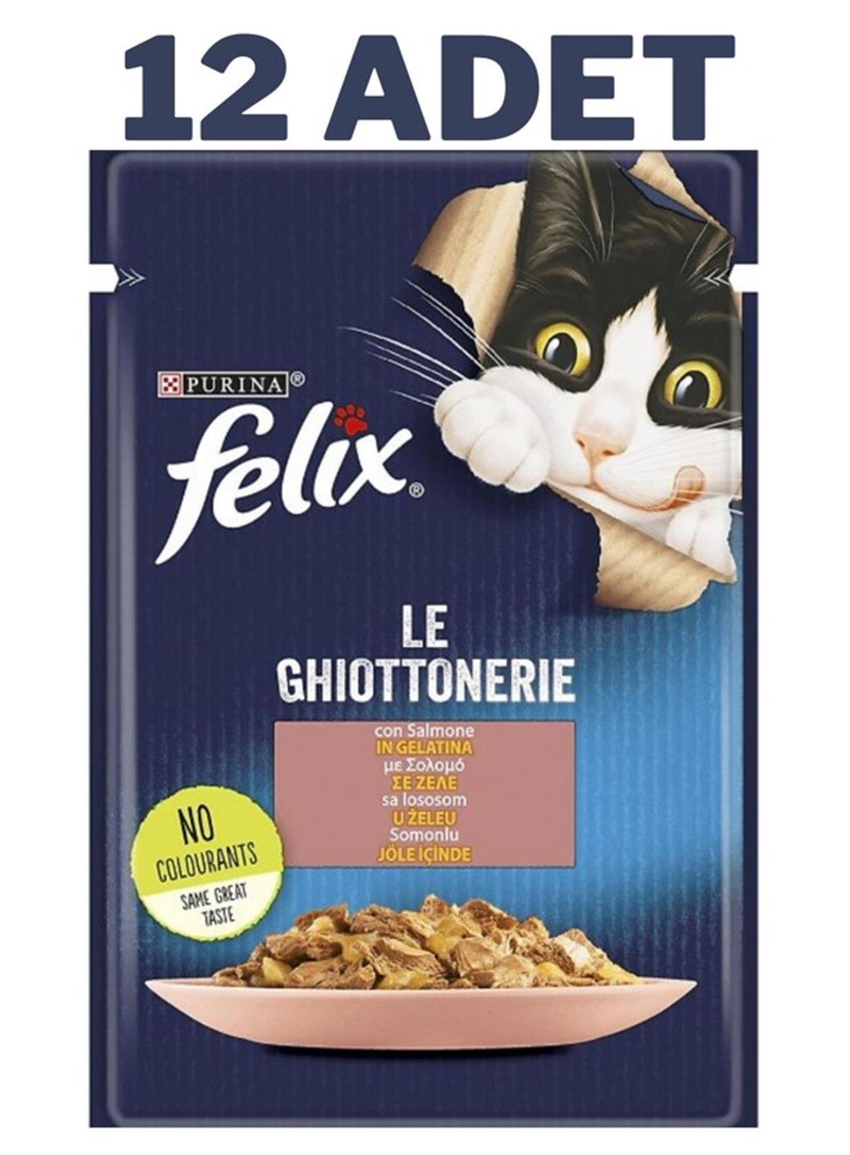 Felix Le Ghiottoneire Balıklı Yetişkin Yaş Kedi Maması 12x85 gr