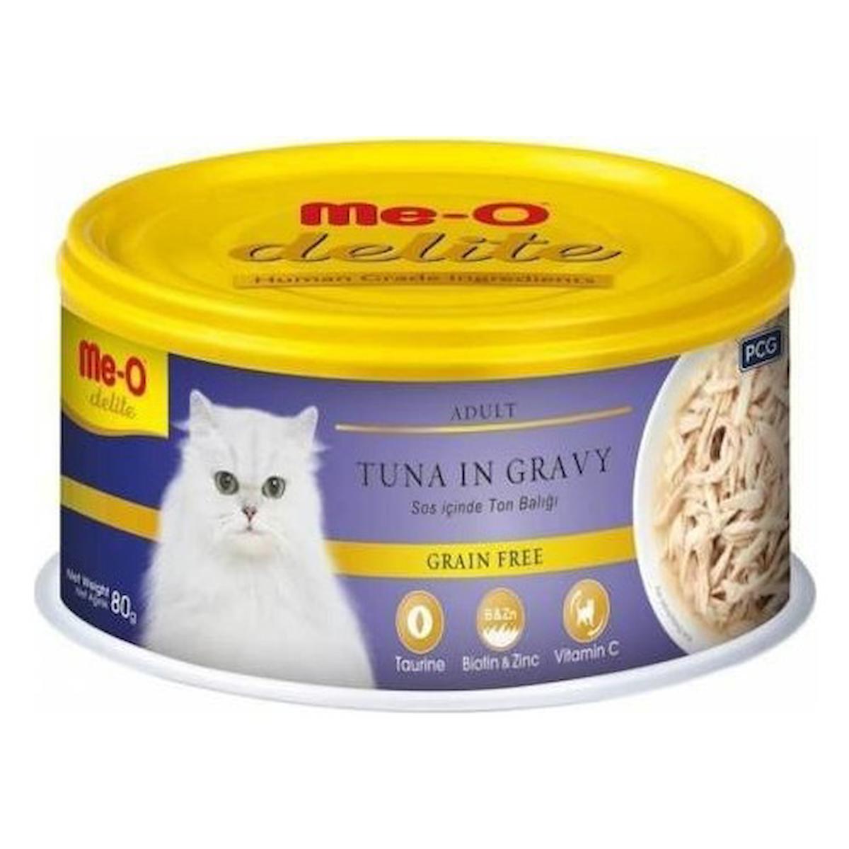 Me-O Grain Free Ton Balıklı Yetişkin Yaş Kedi Maması 80 gr
