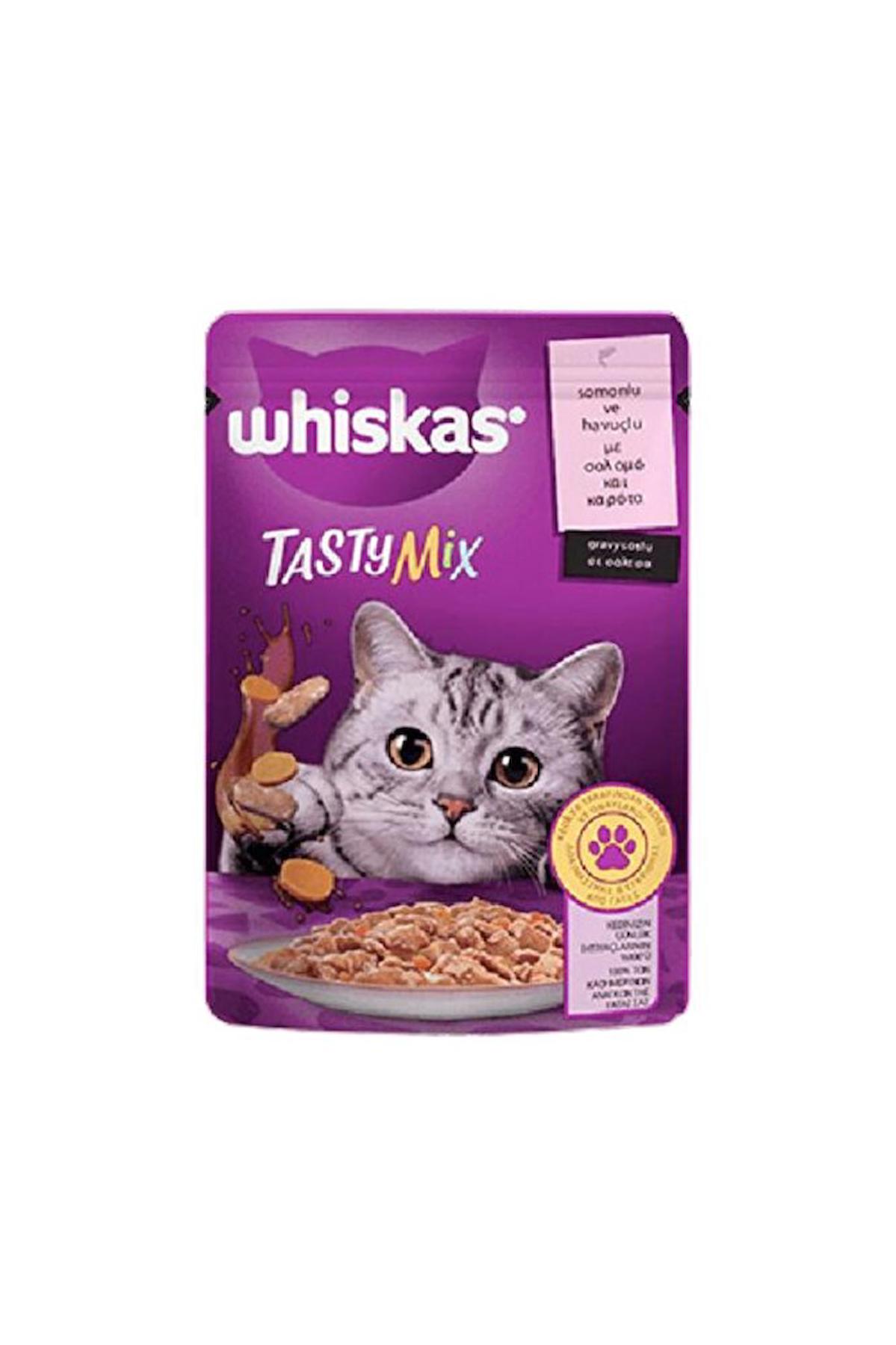Whiskas Tasty Mix Somonlu Yetişkin Yaş Kedi Maması 85 gr