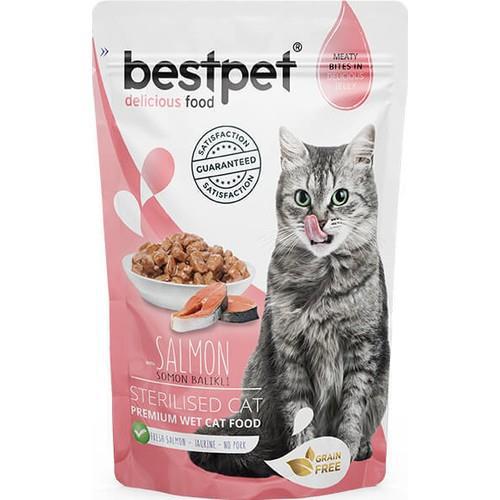 Bestpet Premium Kısırlaştırılmış Somonlu Yaş Kedi Maması 85 gr