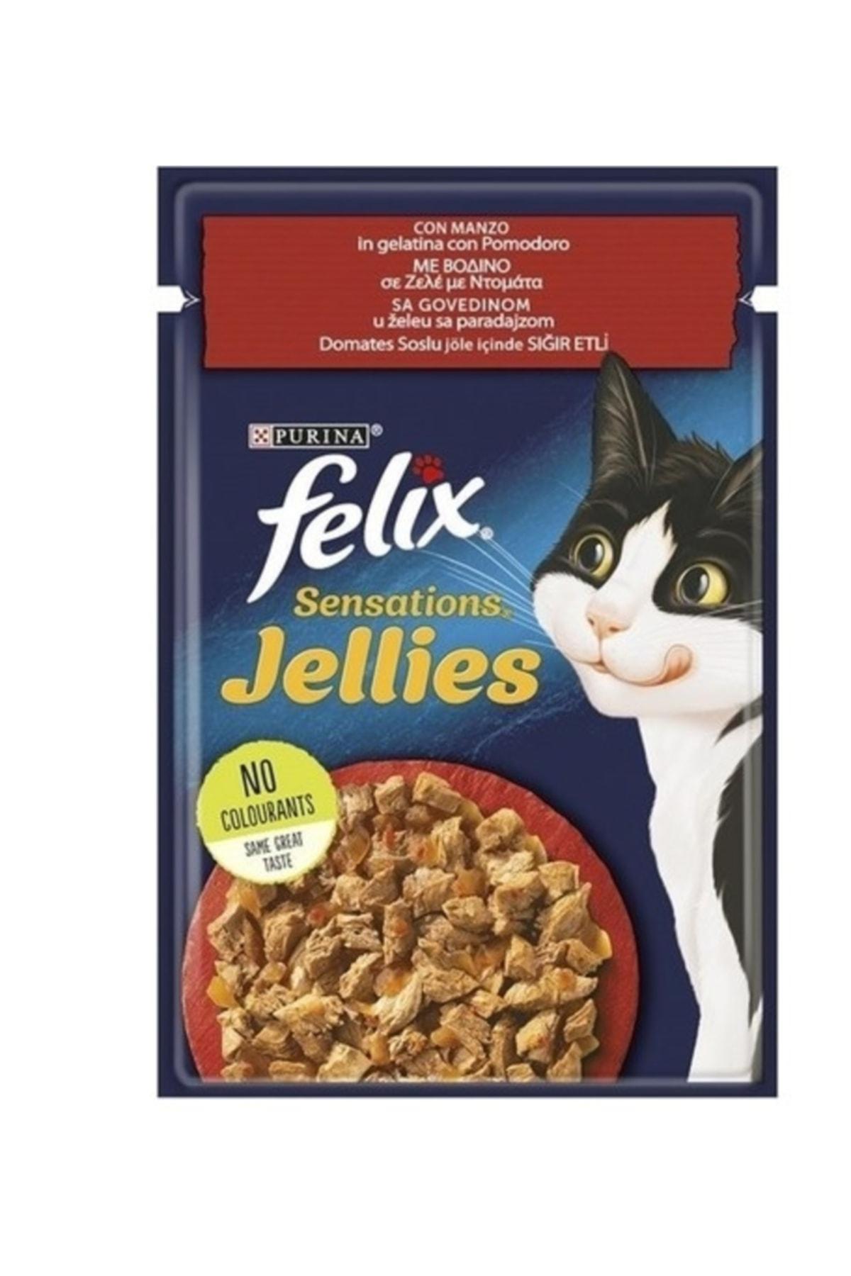 Felix Sensations Jellies Etli Yetişkin Yaş Kedi Maması 26x85 gr