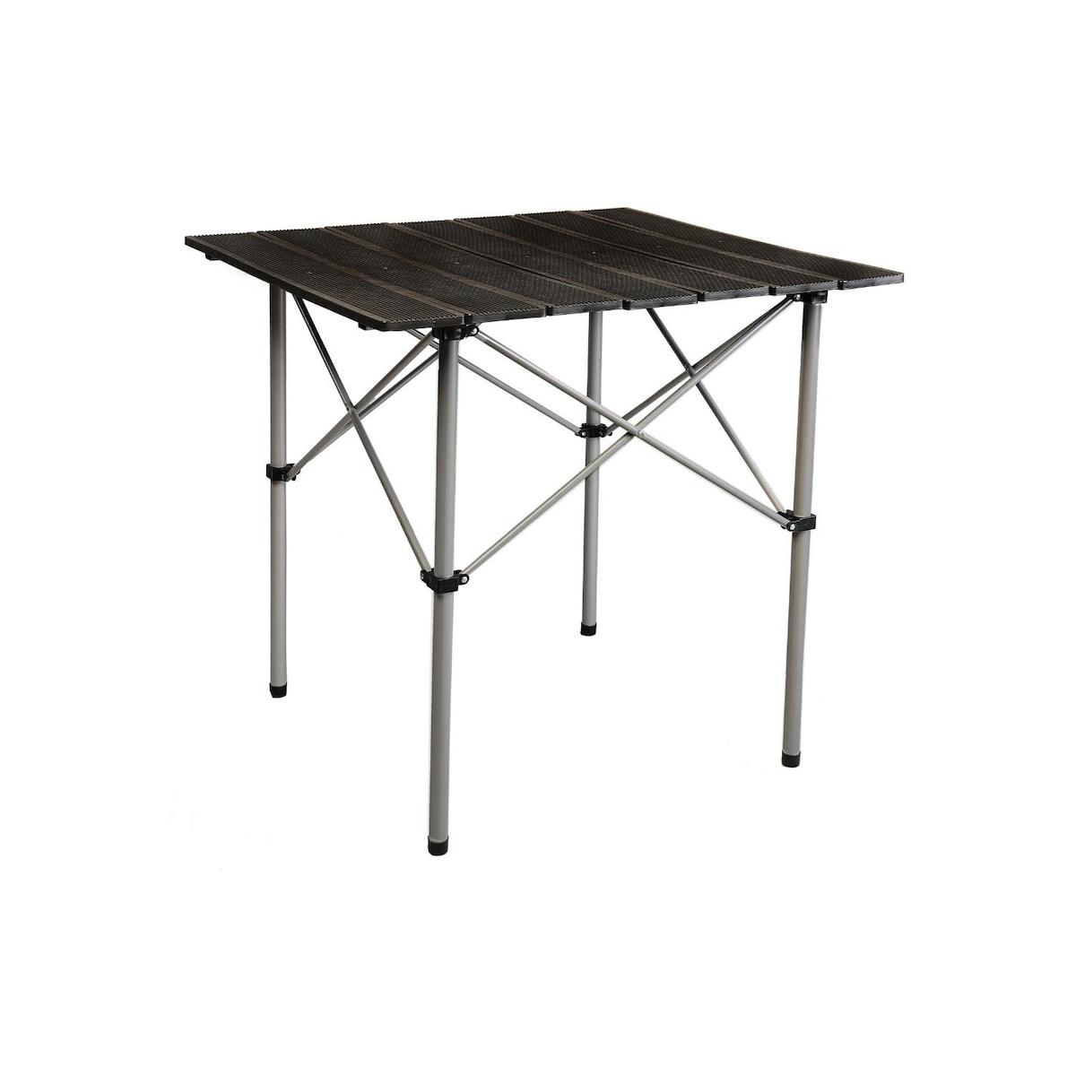 Lerato 70 x 66 cm Çantalı Kare Propilen Katlanır Kamp Masası Siyah + 2 Adet Sandalye