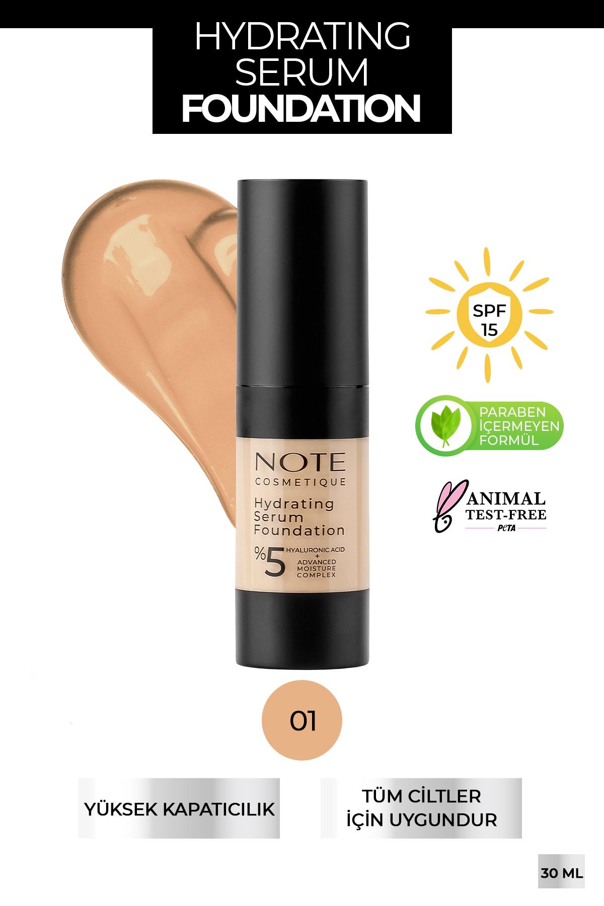 Note Hydrating 1 Güneş Koruyuculu Likit Serum Fondöten 35 ml