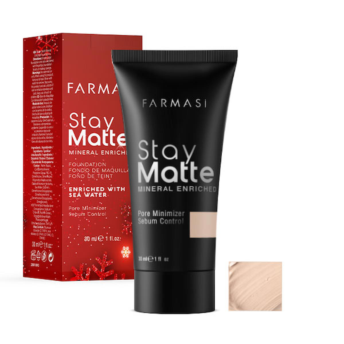 Farmasi Stay Matte Winter 02 Porcelain Krem Tüp Fondöten 30 ml