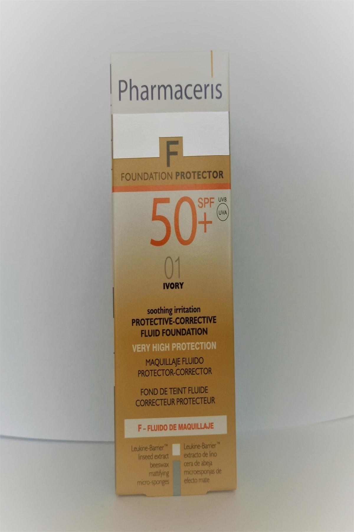 Pharmaceris F Protective Corrective 01 Ivory Güneş Koruyuculu Likit Tüp Fondöten 30 ml