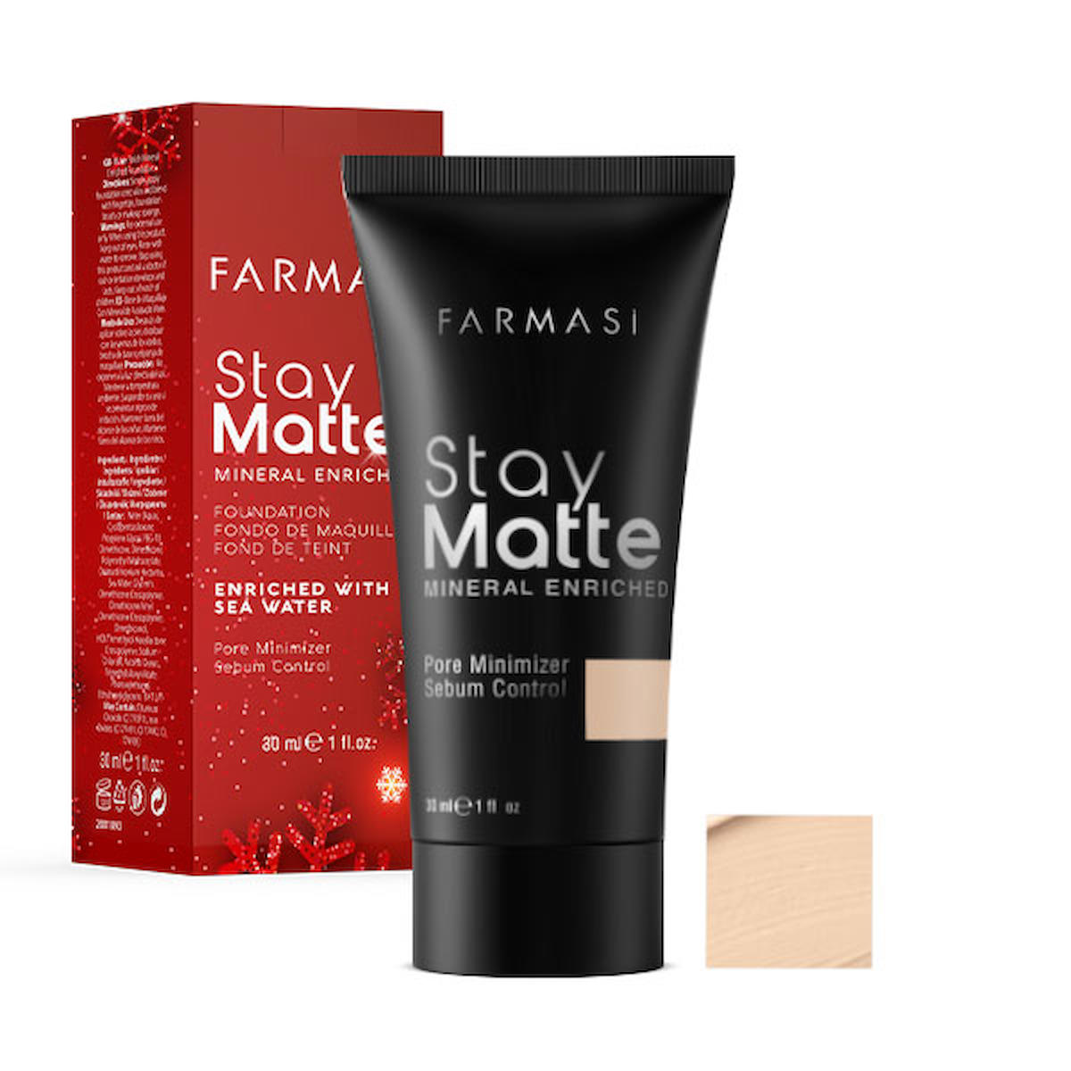 Farmasi Stay Matte Winter 01 Light Krem Tüp Fondöten 30 ml