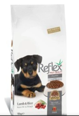 Reflex High Quality Kuzu Etli ve Pirinçli Tüm Irklar Yavru Kuru Köpek Maması 15 kg