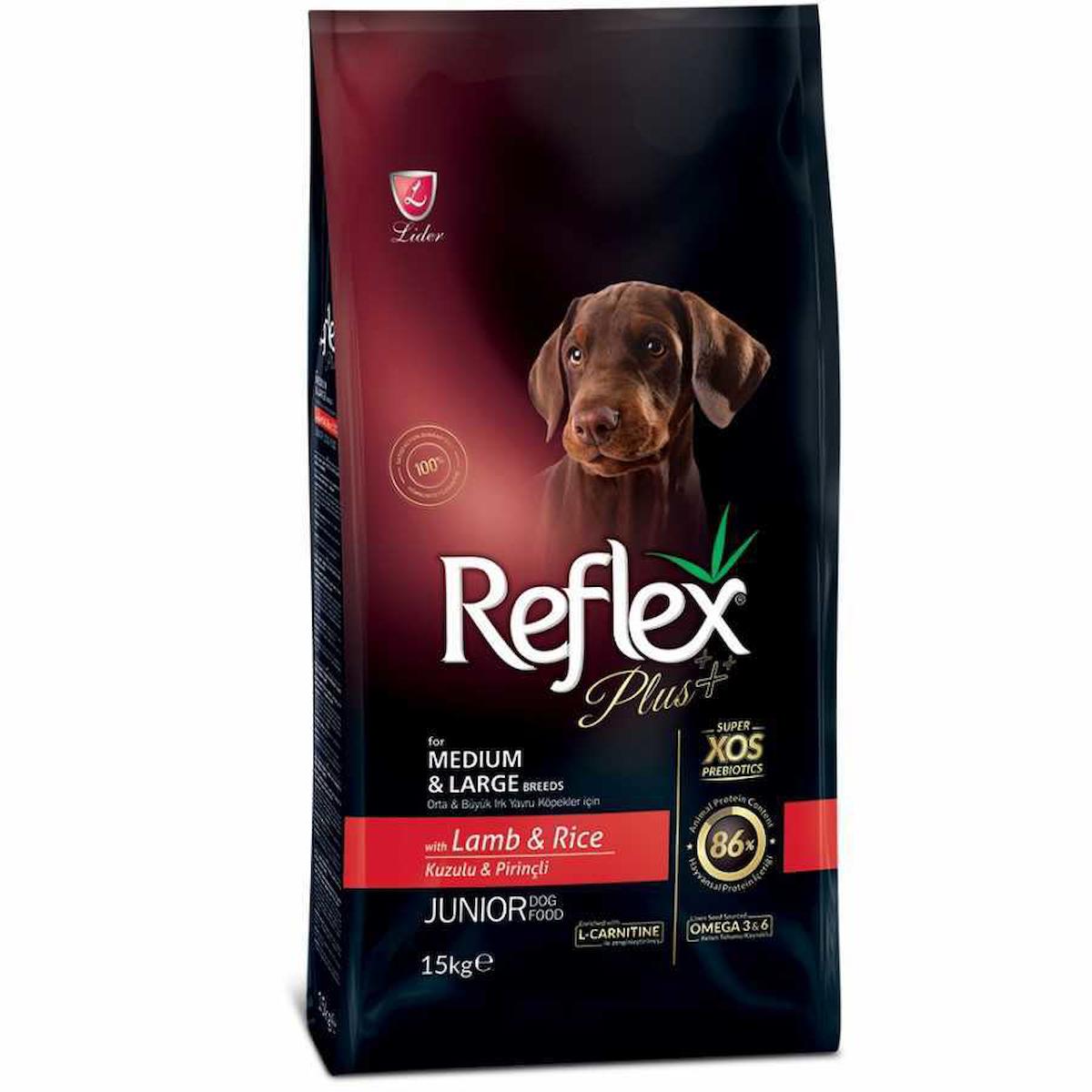 Reflex Plus+ Kuzu Etli Tüm Irklar Yavru Kuru Köpek Maması 15 kg