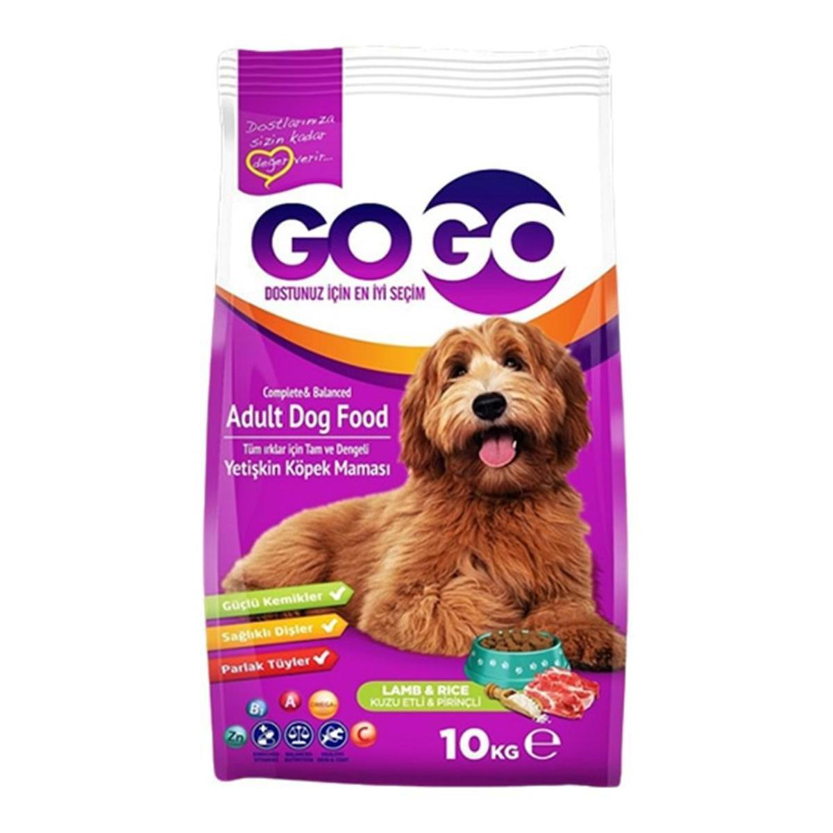 Gogo Pirinçli ve Kuzu Etli Tüm Irklar Yetişkin Kuru Köpek Maması 10 kg