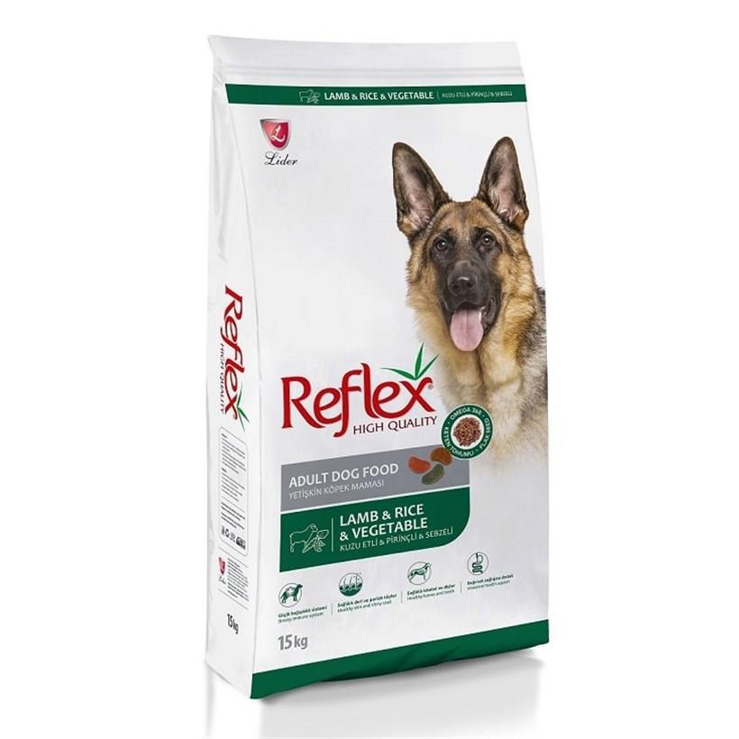 Reflex High Quality Kuzu Etli Pirinçli ve Sebzeli Tüm Irklar Yetişkin Kuru Köpek Maması 3 kg