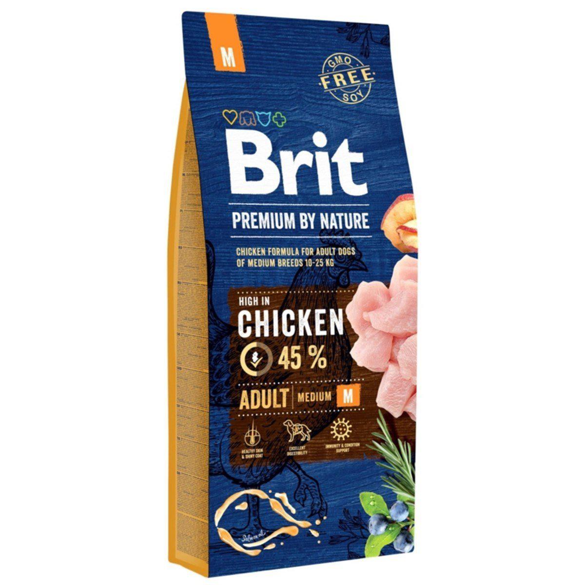 Brit Premium By Nature M Tavuklu Orta Irk Yetişkin Kuru Köpek Maması 15 kg