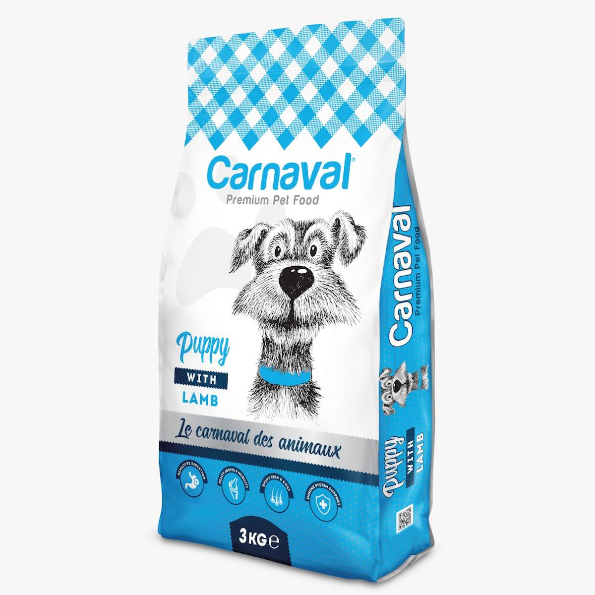 Carnaval Premium Kuzu Etli Tüm Irklar Yavru Kuru Köpek Maması 3 kg