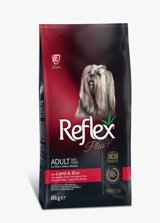 Reflex Plus+ Kuzu Etli ve Pirinçli Küçük Irk Yetişkin Kuru Köpek Maması 8 kg