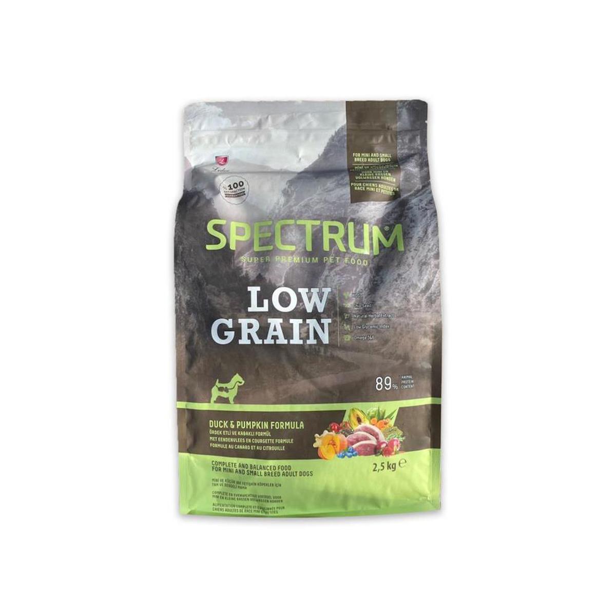 Spectrum Low Grain Balkabaklı ve Ördekli Küçük Irk Yetişkin Kuru Köpek Maması 2.5 kg