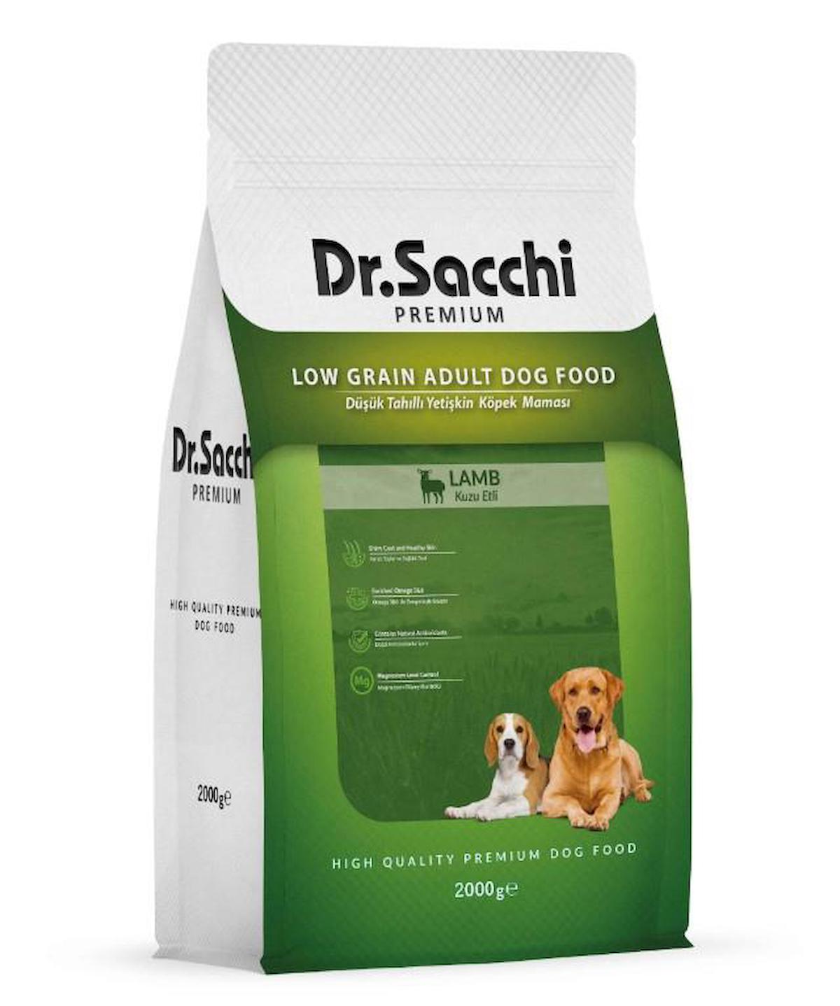 Dr.Sacchi Premium Kuzu Etli Tüm Irklar Yetişkin Kuru Köpek Maması 2 kg