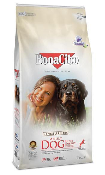 Bonacibo Super Premium Pirinçli ve Tavuklu Tüm Irklar Yetişkin Kuru Köpek Maması 15 kg