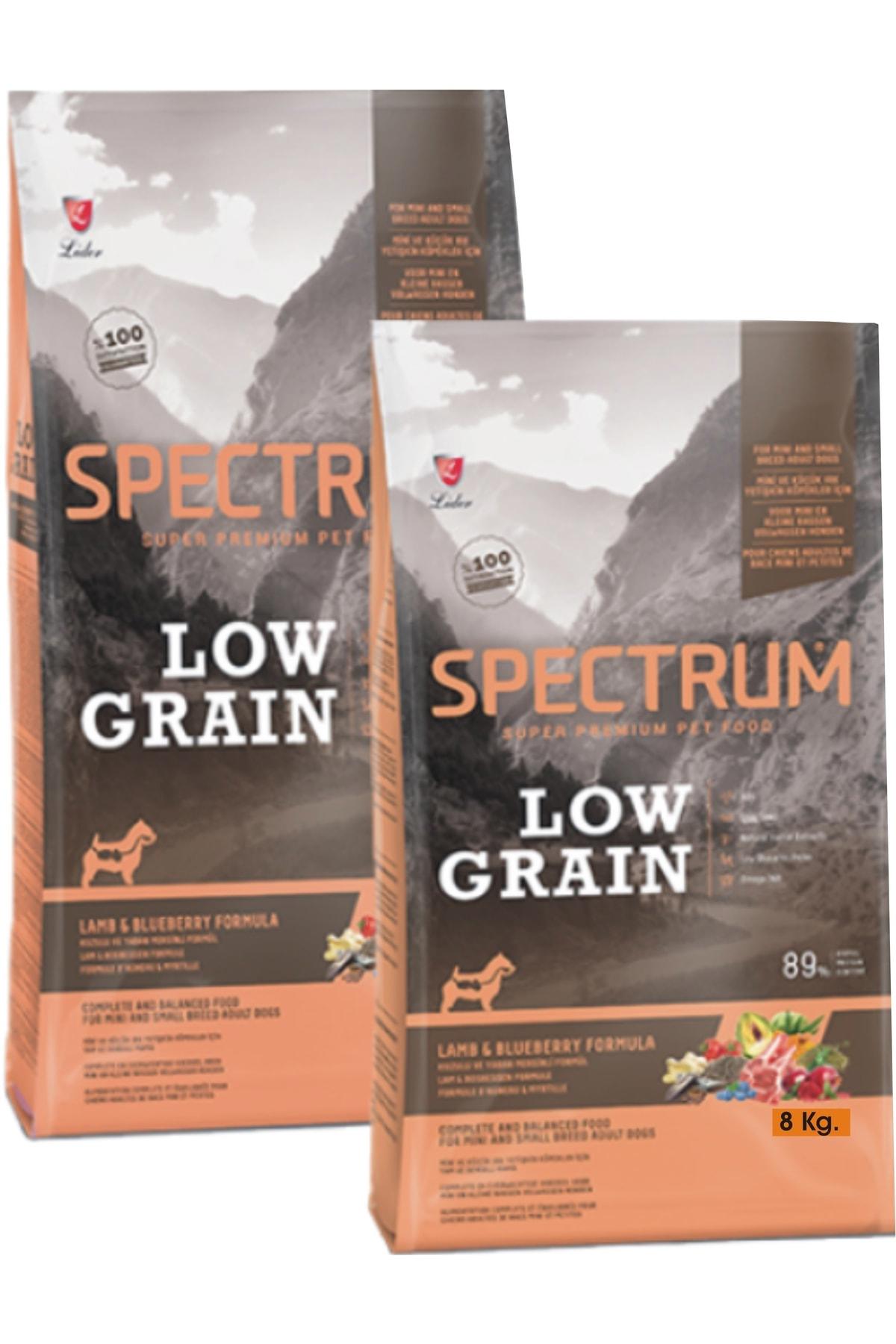 Spectrum Low Grain Kuzu Etli ve Yaban Mersinli Küçük Irk Yetişkin Kuru Köpek Maması 2x8 kg