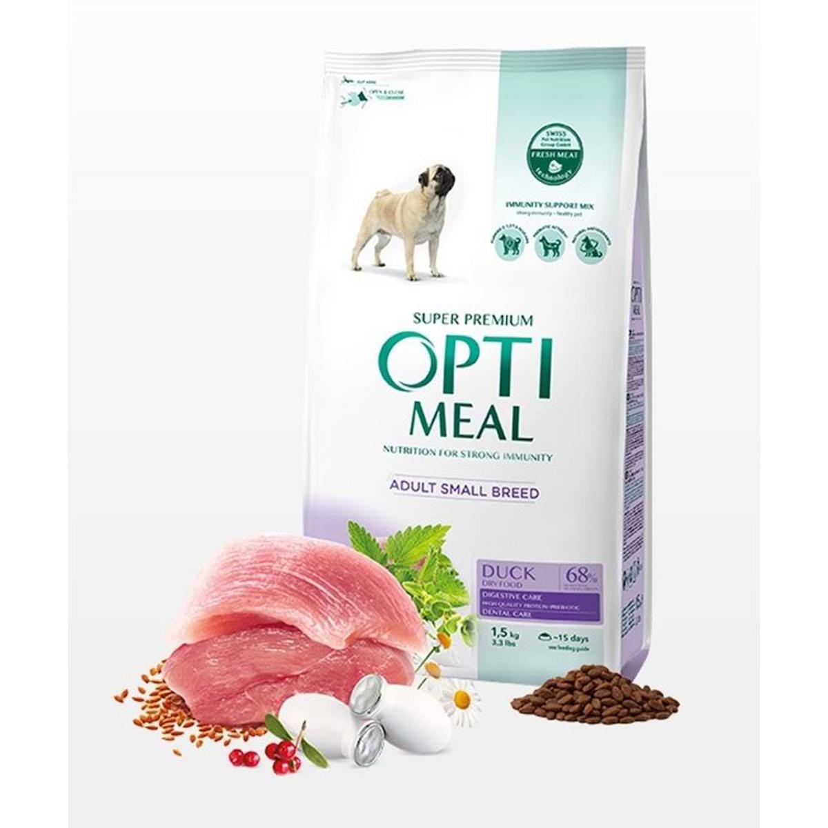 Optimeal Super Premium Ördekli Küçük Irk Yetişkin Kuru Köpek Maması 1.5 kg