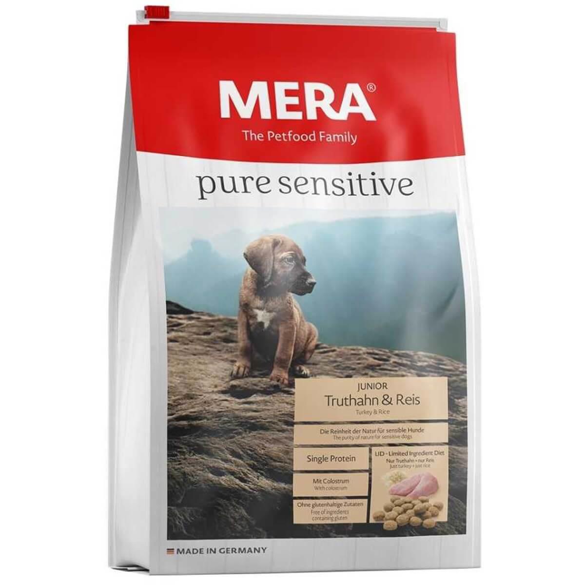 Mera Pure Sensitive Hindili ve Pirinçli Tüm Irklar Yavru Kuru Köpek Maması 4 kg