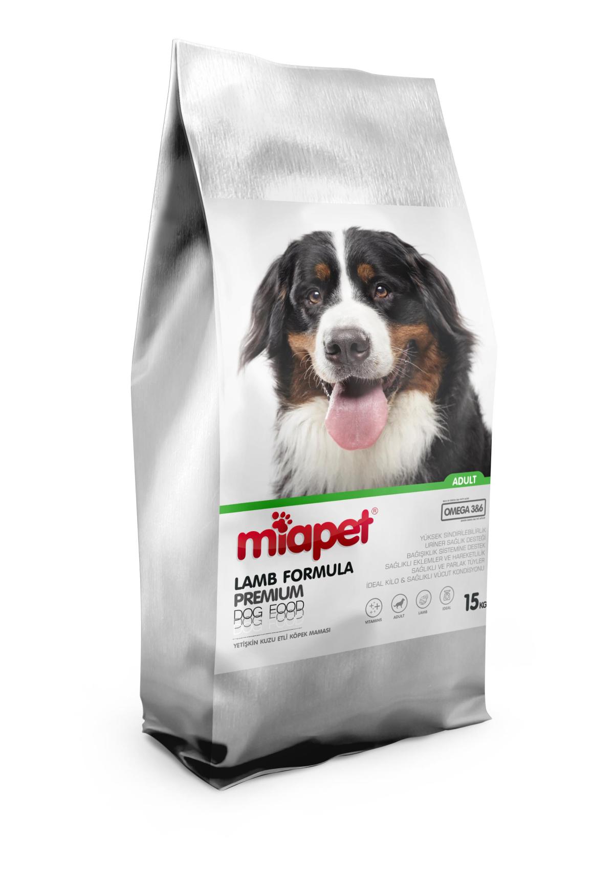 Miapet Premium Kuzu Etli Tüm Irklar Yetişkin Kuru Köpek Maması 15 kg