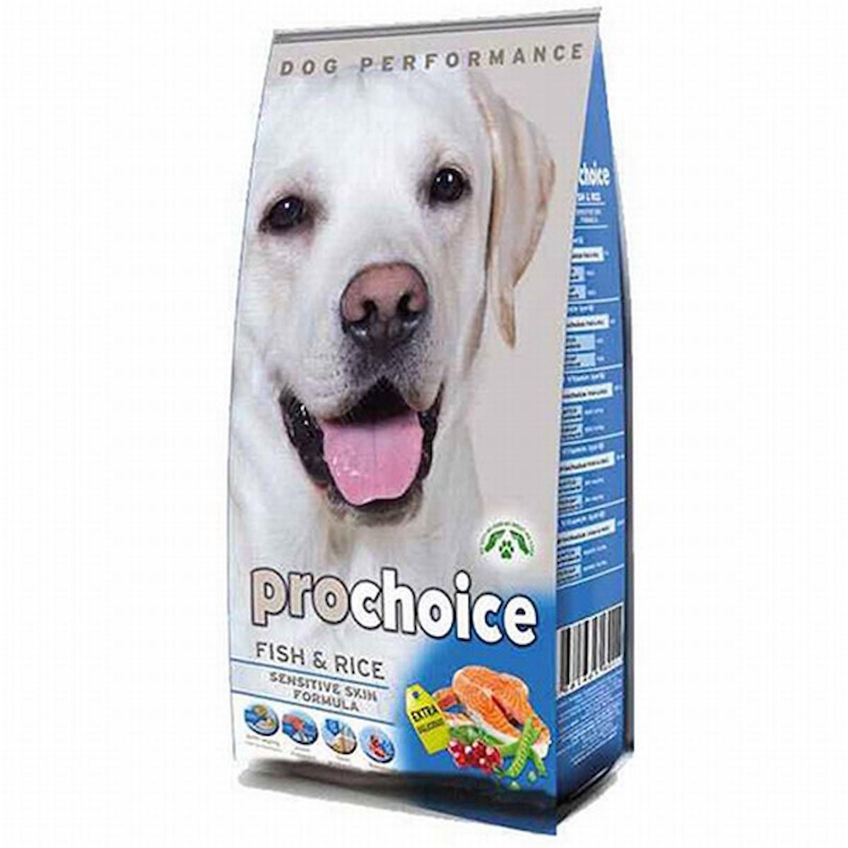 Pro Choice Sensitive Skin Balıklı ve Pirinçli Tüm Irklar Kuru Köpek Maması 12 kg